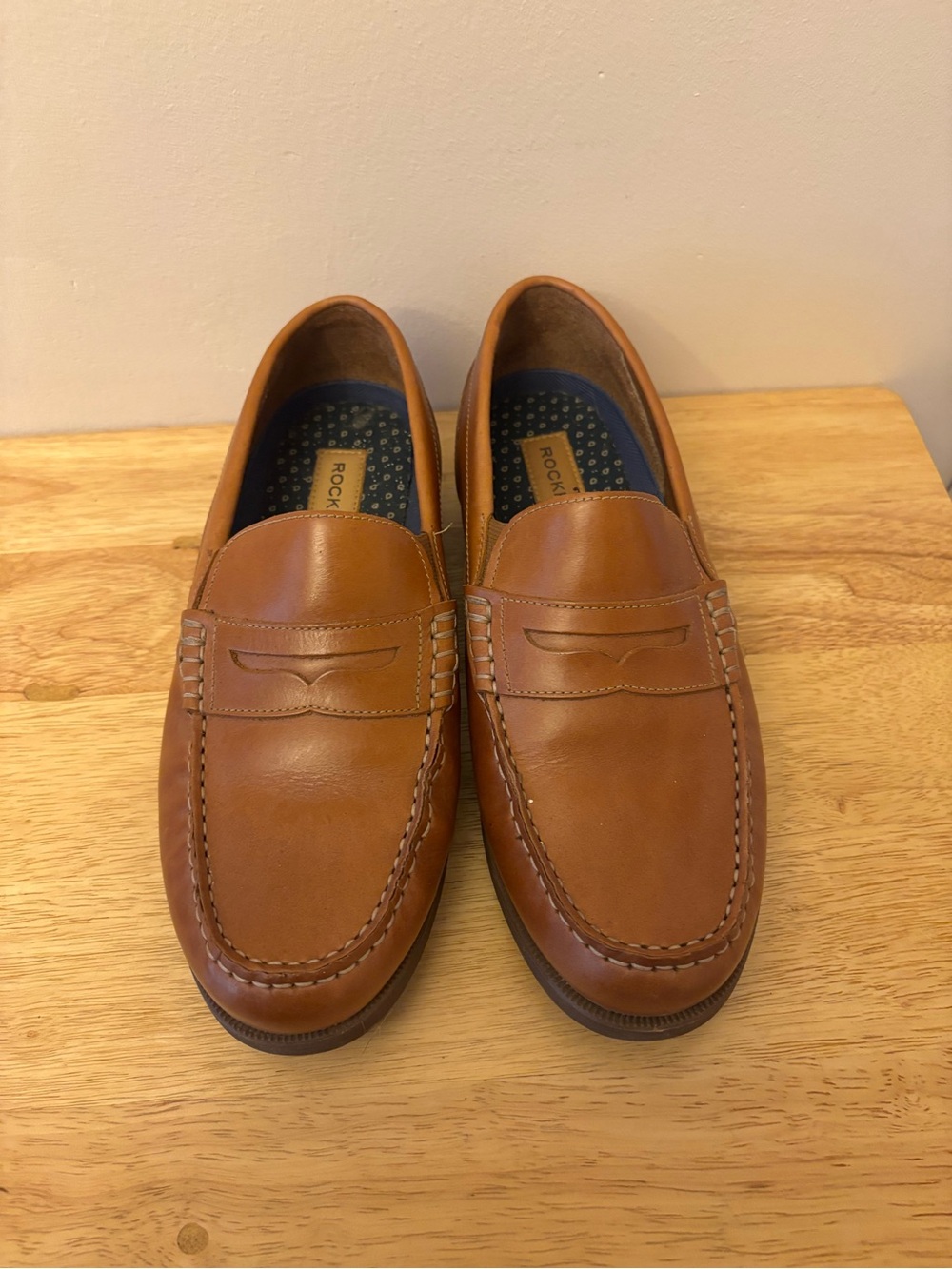 Rockport Men’s Classics Leather Penny Loafers - Size 6.5 WIDE